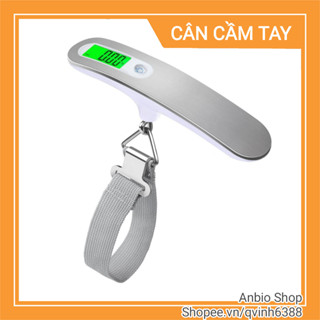 Cân điện tử cầm tay tối đa 50kg, móc dây dù cải tiến cân hành lý và hàng hóa