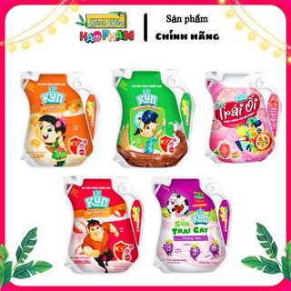 Thùng sữa kun trái cây 24 túi , 24 túi x 110ml, sữa trái cây