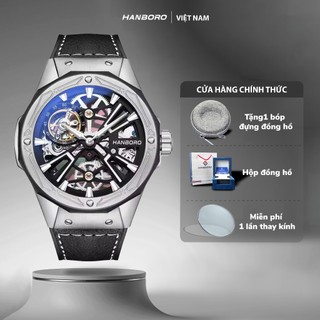 Đồng Hồ Cơ Nam HANBORO 918 Chính Hãng | Tặng kèm bóp đựng đồng hồ