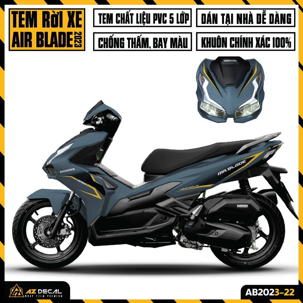 Team Dán Xe Air Blade 2023-2025 Năng Động | AB2023-22 | Team Decal Dán Xe Máy AB AirBlade 125 160 Ch