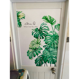 Miếng dán decal tủ lạnh lá cây nhiệt đới (35)