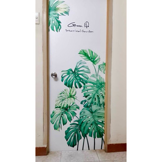 Miếng dán decal tủ lạnh lá cây nhiệt đới (35)
