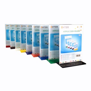Kệ mica 2 mặt enter e06 lr 210x300mm đế lùa a4