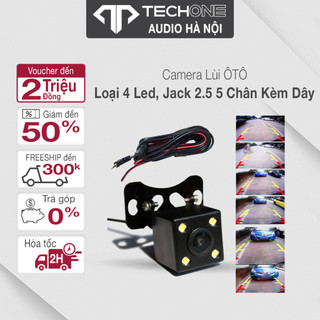 Camera lùi lắp cho camera hành trình, loại 4 led, jack 2.5, 5 chân, kèm dây tín hiệu