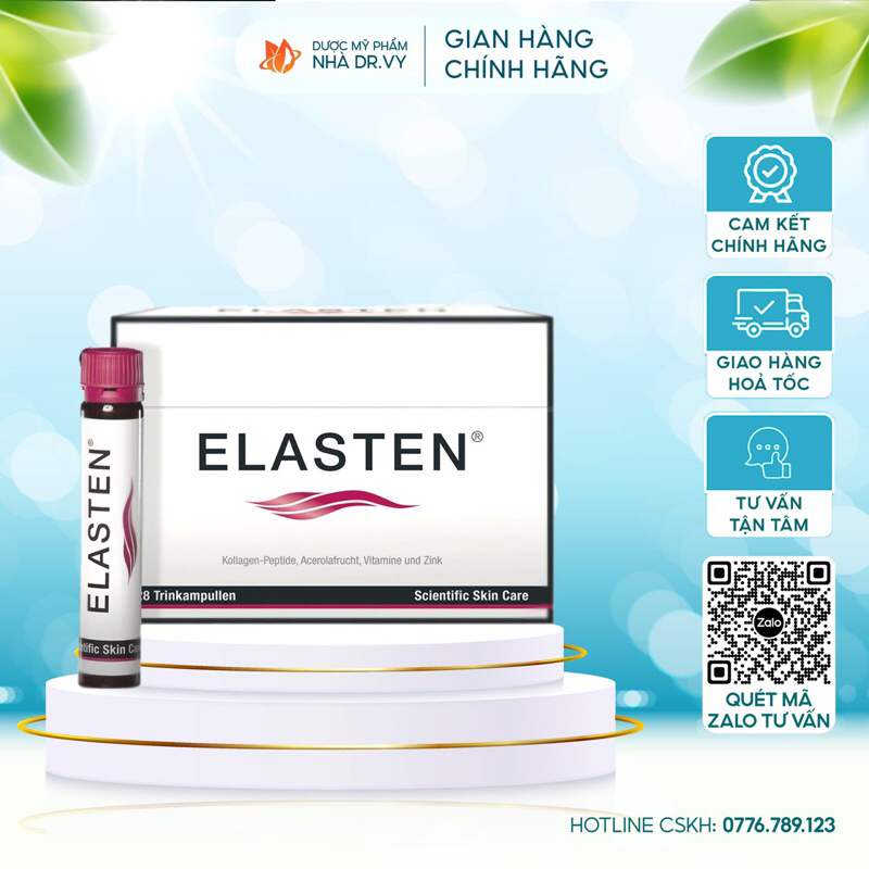 (CÔNG TY) COLLAGEN ELASTEN TRẺ HOÁ CĂNG BÓNG DA 25ML X 28 ỐNG