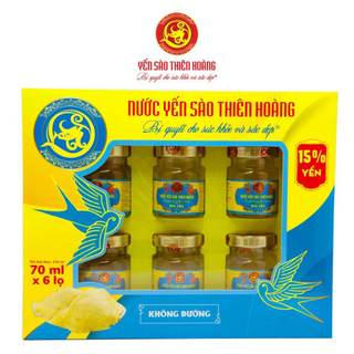 (1 Hộp) Yến sào 15% không đường cho người tiểu đường Thiên Hoàng (6 lọ/hộp)