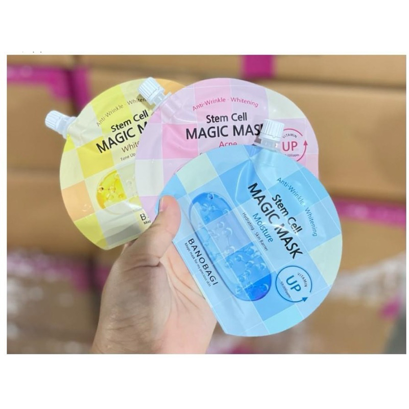 [lẻ 1 gói] Mặt Nạ Ngủ Dưỡng Ẩm Trắng Da Banobagi Stem Cell Magic Mask 23ml