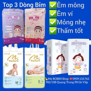 Combo 2 bịch tã bỉm dán/quần momotaro/momo diamond/momo nature xuất nhật
