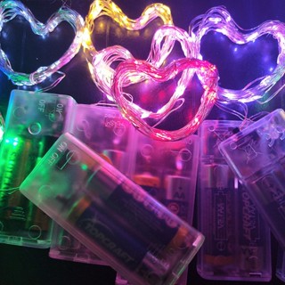 Dây đèn Led 3m dùng pin AA, đèn Led đom đóm fairylight decor, trang trí bó hoa