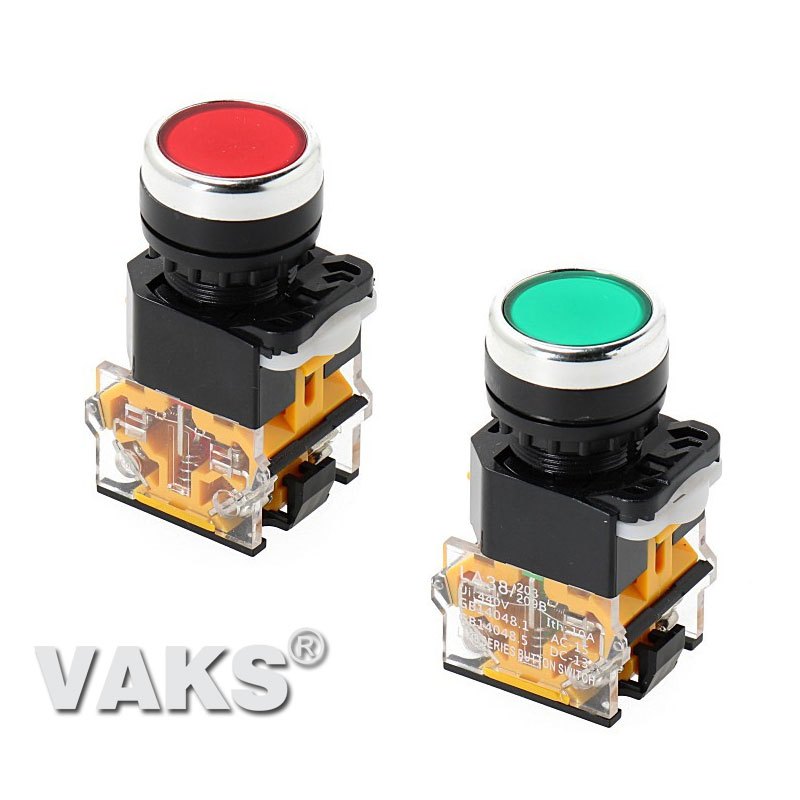 Nút Nhấn Nhả-Nút Nhấn Giữ khóa dừng khẩn cấp Không Đèn 22mm LA38 11, LA38 11S (Phụ kiện Liên Gia)