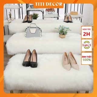 Thảm lông trang trí kệ, thảm lông trải bàn trang điểm khổ 1.6m, thảm lông chụp ảnh - titi decor
