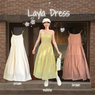Váy dài 3 tầng dáng xoè 2 dây Layla dress Betterista