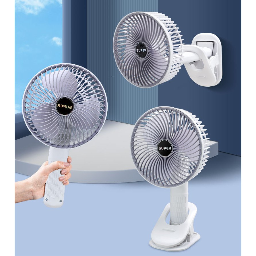 QUẠT KẸP BÀN TÍCH ĐIỆN SUPEER