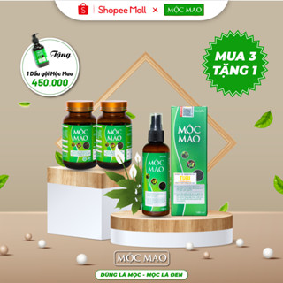 [MUA 3 TẶNG 1] 2 Hộp Viên Uống Mọc Tóc Mộc Mao + 1 Tinh Dầu Xịt Mộc Mao Tặng 1 Dầu Gội Mộc Mao - Tự Nhiên, An Toàn
