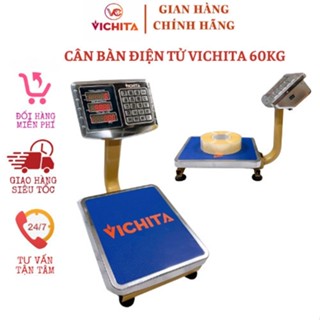   TOP SALE  Cân Bàn Điện Tử Tính Tiền Tiện Lợi VICHITA - Hàng chính hãng được bảo hành lỗi 1 đổi 1 từ NSX  60KG  
