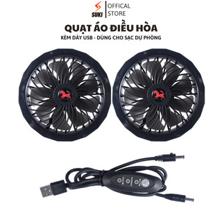 Quạt Áo Điều Hòa - Quạt Điện USB Áo Làm Mát Điều Hòa 3 Tốc Độ Điều Chỉnh Bằng Cáp USB 5V