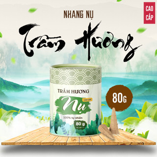 [80g] Nhang Nụ Trầm Hương MỘC LÂM, 65 Viên, Nhang Trầm Nụ Khói Ngược Cao Cấp Xông Nhà Thanh Tẩy