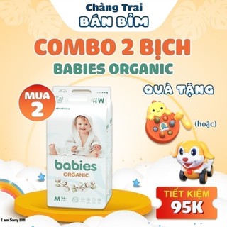  Tã Bỉm Dán Babies Organic size NB76/S66/M56/ siêu thấm hút, chống tràn, chống hăm, siêu mềm mỏn