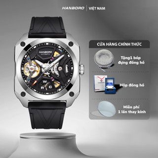 [Mã INBAU70 giảm 70K đơn 449K] Đồng Hồ Cơ Nam HANBORO 3870 | Tặng kèm 1 bóp đựng đồng hồ