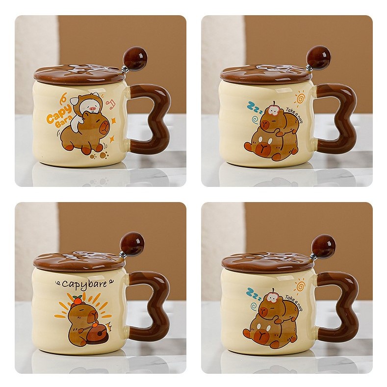 Cá Chép - Ly cốc sứ hình capybara dễ thương