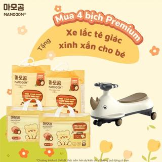 [Tặng 01 xe lắc tê giác ] Combo 4 bịch bỉm Mamogom mẫu mới PREMIUM (mẫu mới)