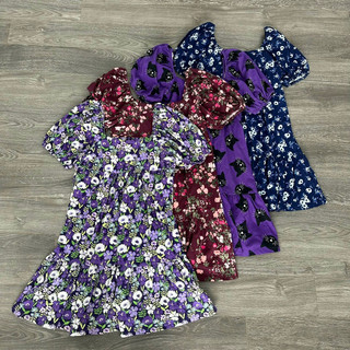 Đầm thun babydoll cổ vuông