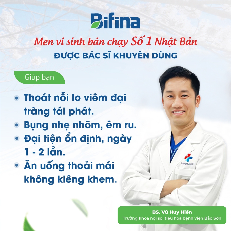 Men vi sinh Bifina Nhật Bản- Hỗ trợ tiêu hóa, giảm nguy cơ viêm đại tràng- Loại EX hộp 60 gói