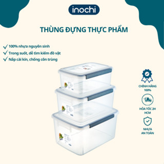 Thùng đựng thực phẩm Hokkaido inochi 10L, 18L, 30L. chống ẩm mốc, có roong bảo vệ, Thùng đựng rau củ, đựng gạo