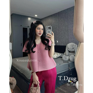 Set áo lò xo khuy cài Kim Anh Bùi qcl1