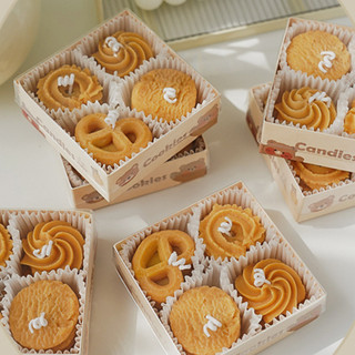 Set tealight nến thơm hình bánh quy Chillme decor phong cách Hàn Quốc quà tặng dễ thương handmade
