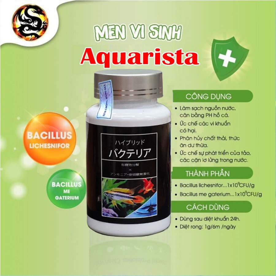 Vi sinh Aquarista của Nhật ( vi sinh bể cá làm trong nước, giảm độc tố, cân bằng PH)