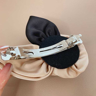 Kẹp tóc hoa hồng cuộn handmade - khung kẹp bấm (kẹp mái- kẹp nửa tóc)