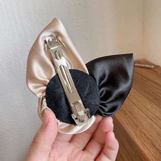 Kẹp tóc hoa hồng cuộn handmade - khung kẹp bấm (kẹp mái- kẹp nửa tóc)