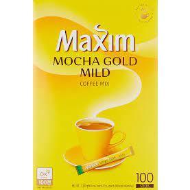 Cafe Maxim mocha gold 3In1 vàng 100 gói Hàn Quốc