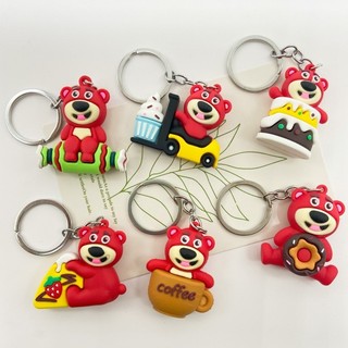 🍉Móc khoá gấu dâu ăn bánh uống trà xinh xắn DUASHOP🍉