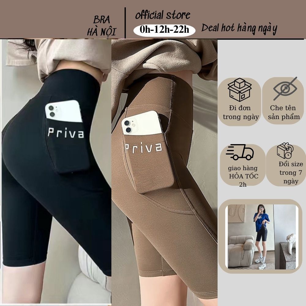 Quần legging nữ cạp cao tôn dáng co giãn 4 chiều, quần legging thể thao tập gym aerobic yoga thoáng khí có túi