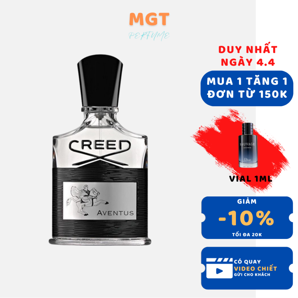 Nước hoa nam thơm lâu Creed Aventu EDP, nc hoa nam chiết 10ml perfume nam tính chính hãng MGT Perfum