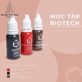 [Hàng có sẵn] - Mực Tập Phun Xăm Biotouch (Nhiều màu), mực tập phun xăm trên da giả