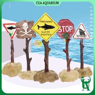 Mô hình trang trí bể cá thuỷ sinh Biển Cảnh Báo - Phụ kiện decor hồ cá