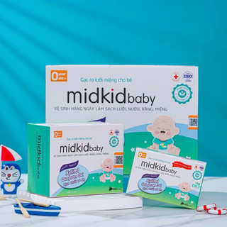 Gạc rơ lưỡi Midkid Baby hộp 15 gói