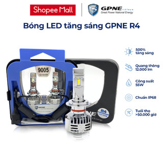 Đèn led tăng sáng ô tô gpne r4 55w, chân bóng h1, h4, h7, h11, 9005, 9006, 9012, xe điện vf5