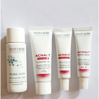 SAMPLE Mẩu Thử Biotrade Acnaut - Kem dưỡng, sữa rửa mặt 5ml-10ml