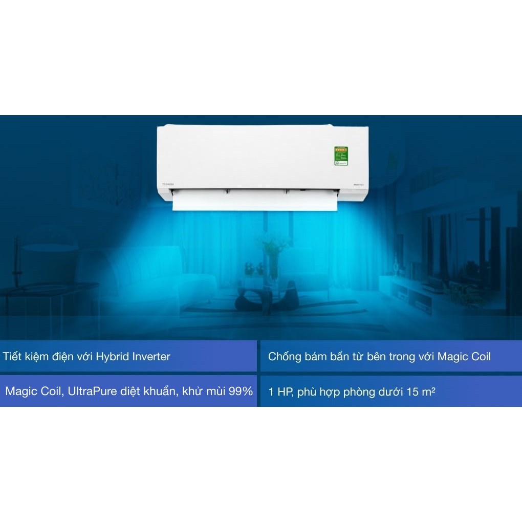 Máy lạnh Toshiba Inverter 1 HP RAS-H10E2KCVG-V 2021 - Dienmaykhore