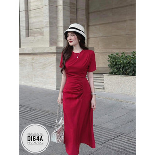 BIGSIZE Đầm đi tiệc đơn giản nhún eo D164A