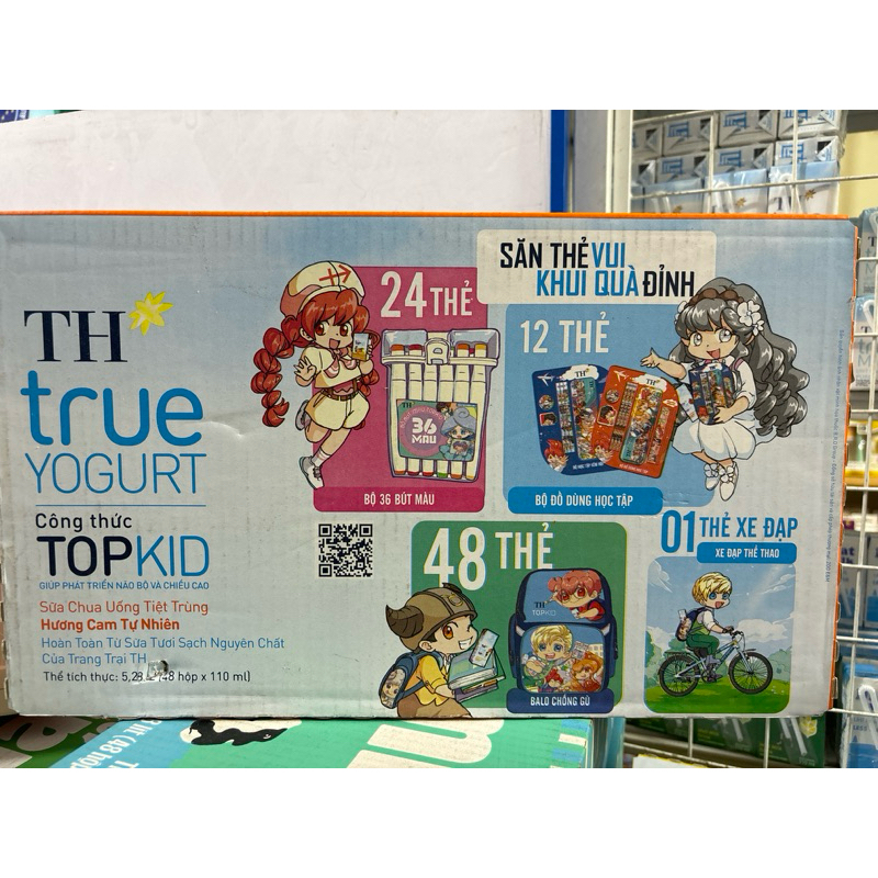 Thùng Sữa TH Truemilk- Yogurt Topkid 110ml
