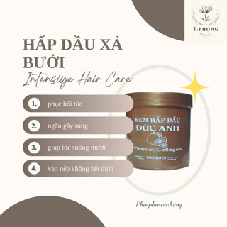 Ủ tóc dầu bưởi đức anh dưỡng tóc và chăm sóc tóc hư tổn khô xơ gãy rụng, hấp dầu giúp mềm mượt tóc nam nữ