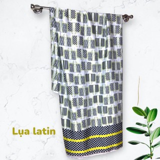 Vải lụa Latin lập thể giỏ xách ca rô chân MS4352