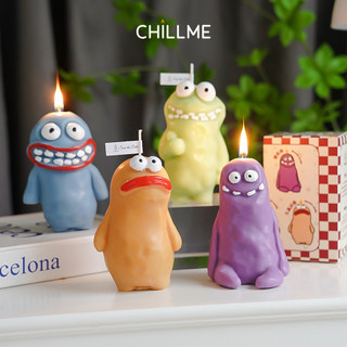 Nến Thơm phòng tạo hình Mud Man Monster dễ thương cute Chillme làm quà tặng trang trí độc đáo