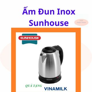 Ấm đun , ấm đun inox Sunhouse 1l8 hàng khuyến mãi của sữa Glucena