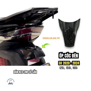 Ốp Chụp Đuôi, Cóc Đèn Xe SH 2024, 2023, 2022, 2021, 2020 (125i, 150i, 160i) / SH 350i - Sơn Nhúng Carbon - Hàng đẹp